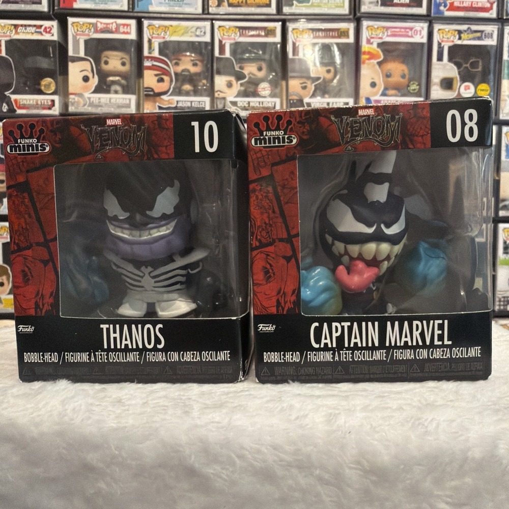 Funko Pop! Minis Lot Of 2 Capt Marvel & Thanos NIB #10, 08